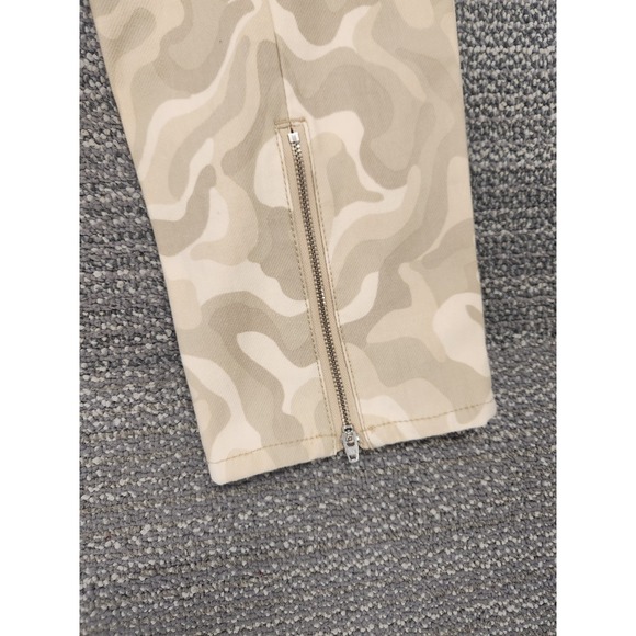 J. McLaughlin Baxter Camo Zipper Leg Pants Women's Size 14 Beige Sand L251 Moto - Picture 9 of 12